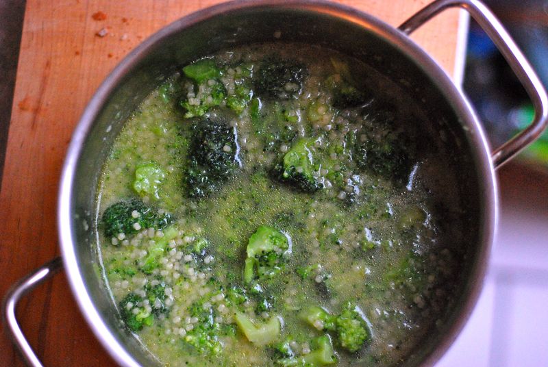 Broccoli pasta soup