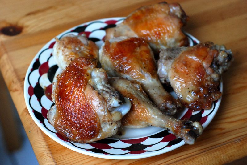 Roasted chicken legs