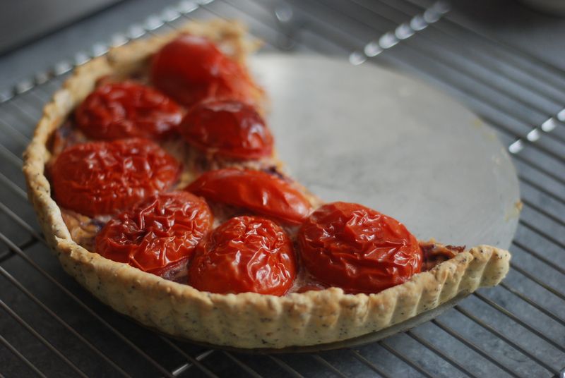 Tomato mustard tart