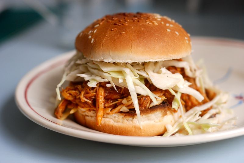 Pulled chicken sandwich