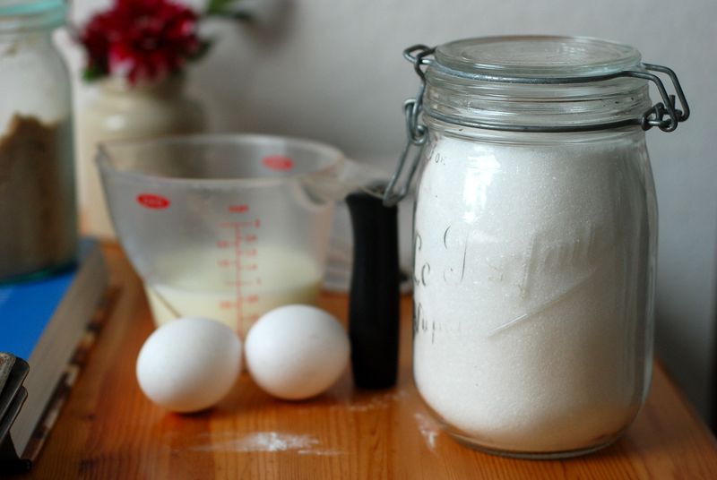Banana bread mise en place