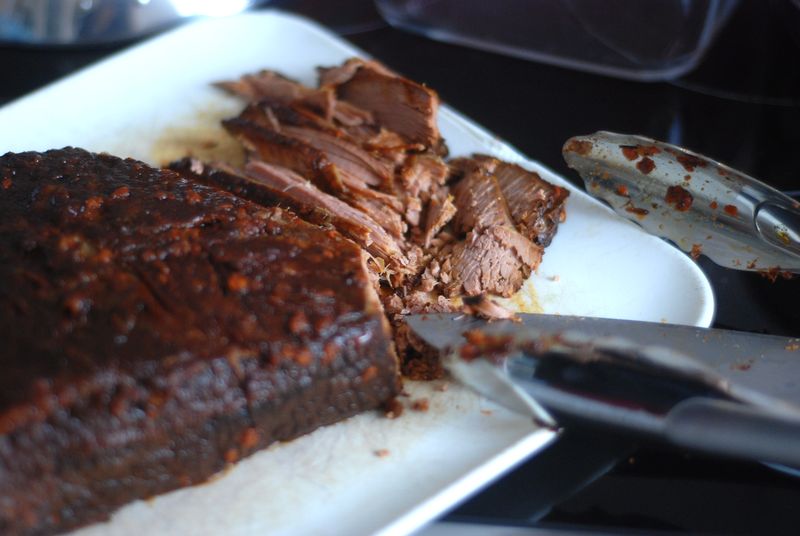 Sliced brisket