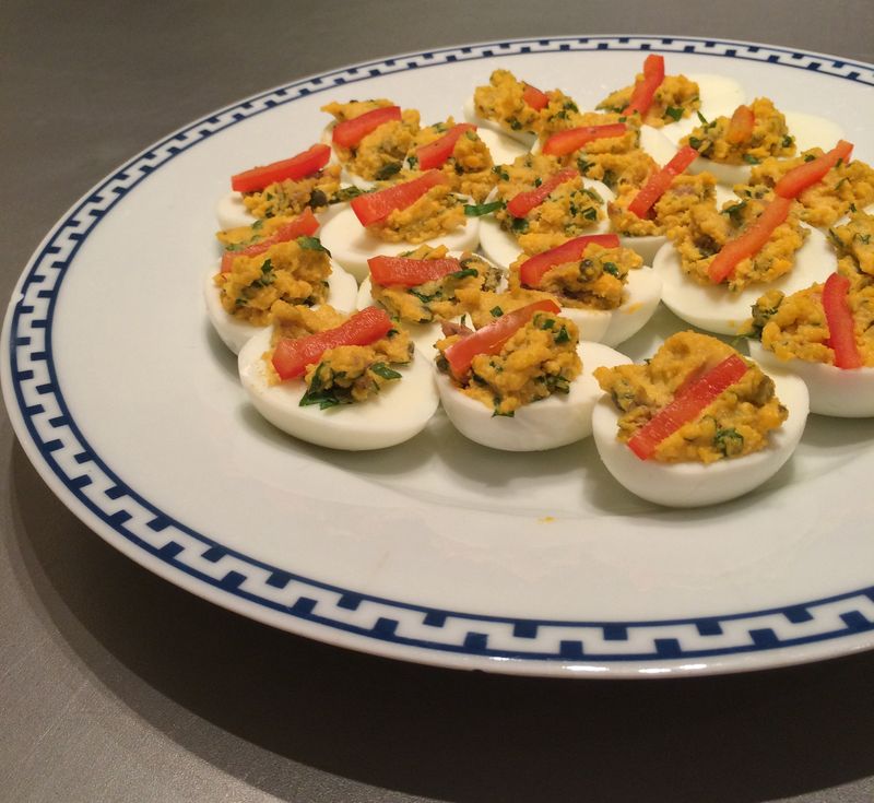 Marcella Hazan's stuffed eggs