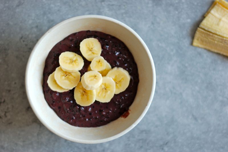 Black rice pudding