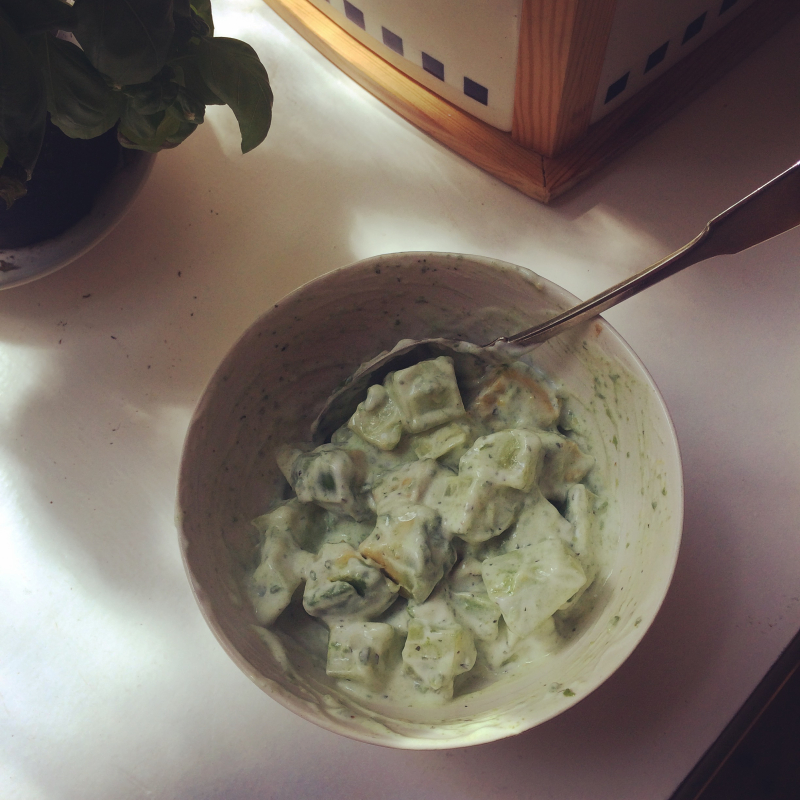 Avocado cucumber salad